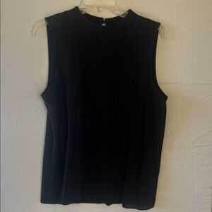 Alfani Black Ribbed Tank Top